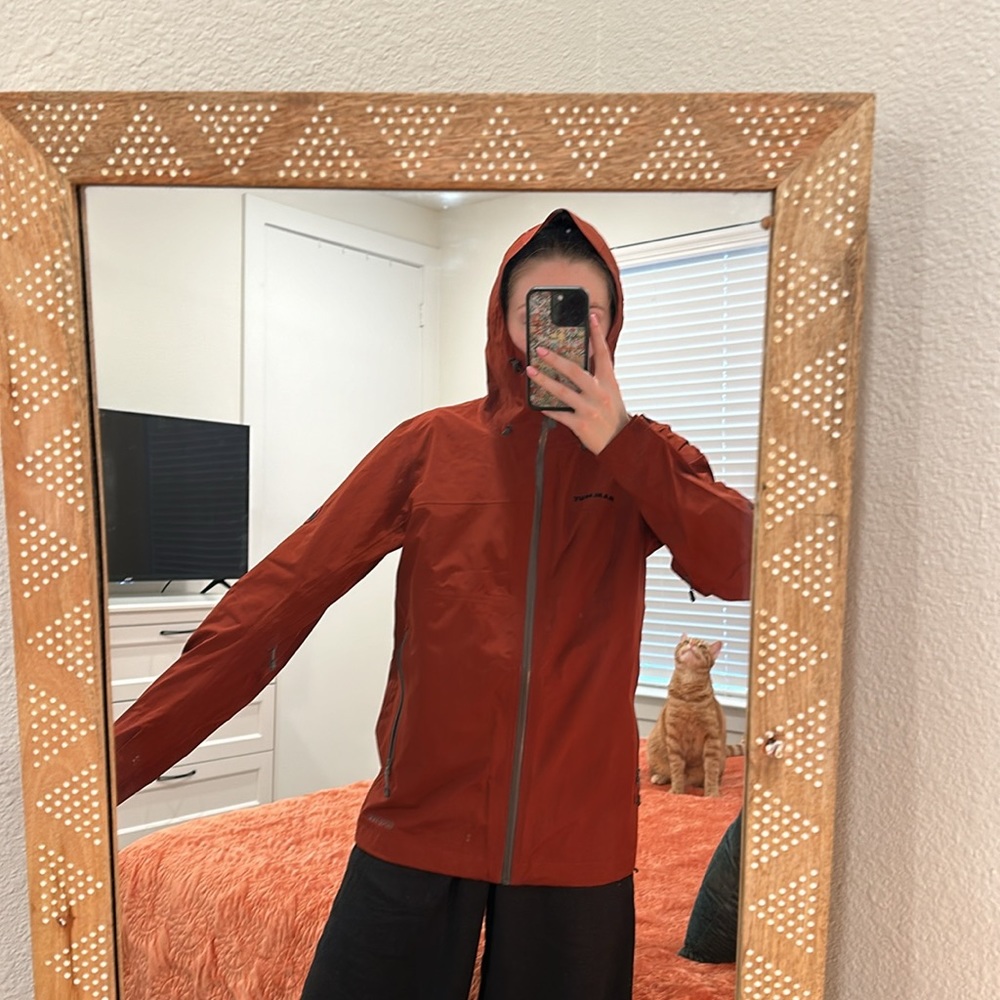 Mammut Outer Shell Jacket. Hooded And Rust Colored - image 2